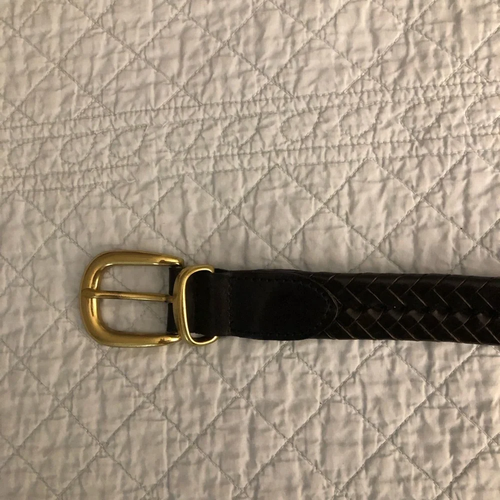 Coach black woven braided belt.